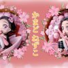 Anime Fantasy Studio Demon Slayer Gk Figures | [Pre-Order] Demon Slayer Gk Figures - Kamado Nezuko Eating Macaron Gk1509 | Gk Figure