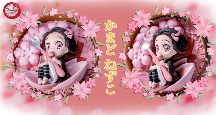 Anime Fantasy Studio Demon Slayer Gk Figures | [Pre-Order] Demon Slayer Gk Figures - Kamado Nezuko Eating Macaron Gk1509 | Gk Figure