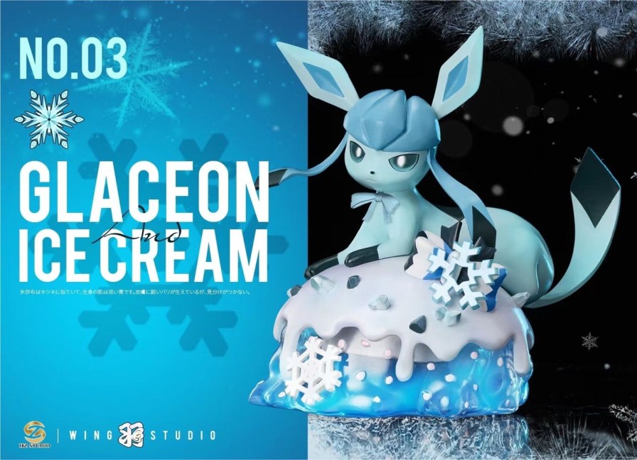 Anime HZ Studio Pokemon Gk Figures | [Pre-Order] Pokemon Gk Figures - Desserts Series Ice Cream Glaceon Gk1509 | Gk Figure