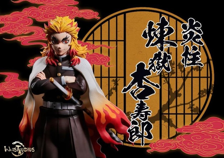 Anime WW Studios Demon Slayer Gk Figures | [Pre-Order] Demon Slayer Gk Figures - Flame Pillar Kyojuro Rengoku Gk1509 | Gk Figure