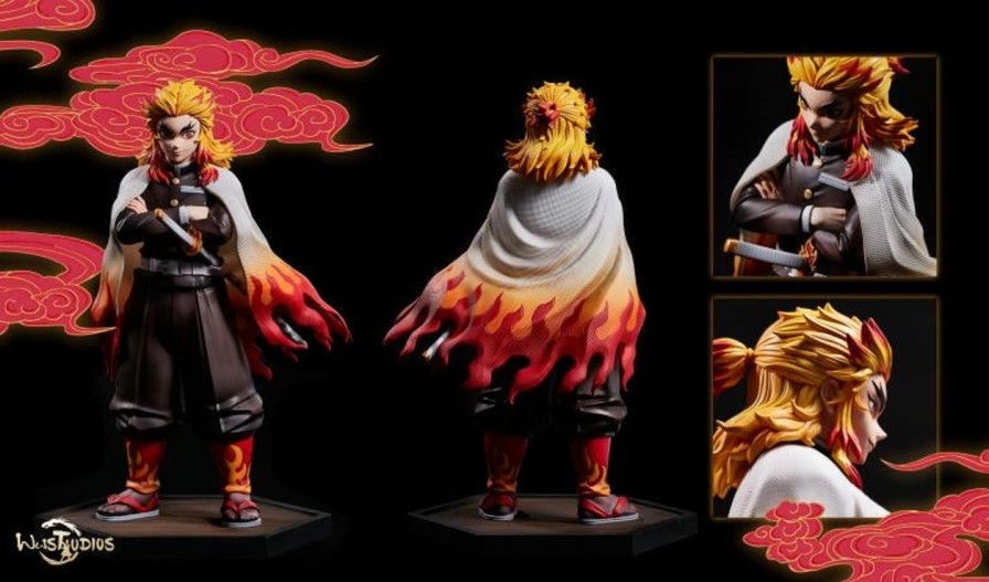 Anime WW Studios Demon Slayer Gk Figures | [Pre-Order] Demon Slayer Gk Figures - Flame Pillar Kyojuro Rengoku Gk1509 | Gk Figure