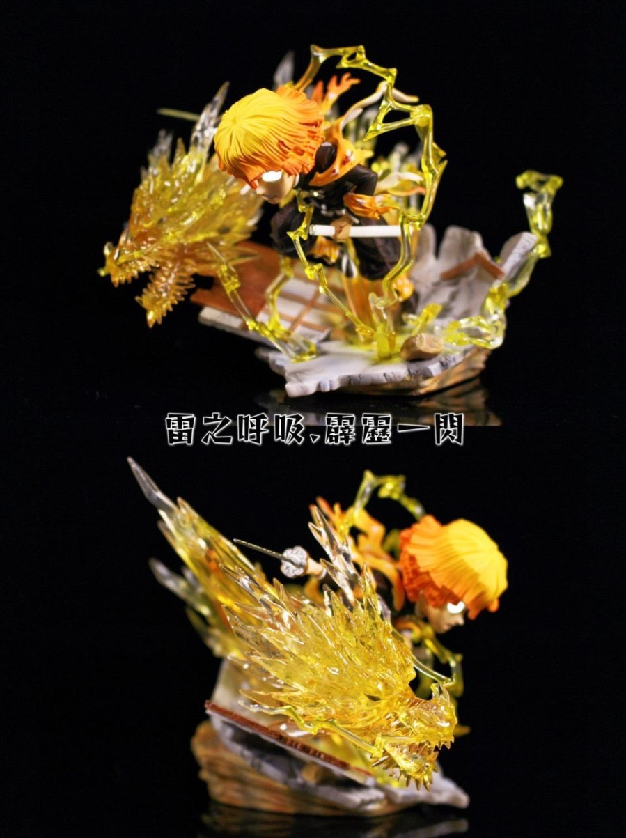 Anime G5 Studios Demon Slayer Gk Figures | [Instock] Demon Slayer Gk Figures - Agatsuma Zenitsu Flaming Thunder God Gk1509 | Gk Figure