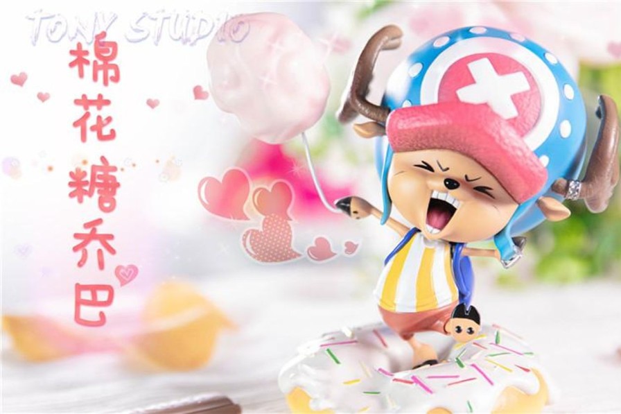 Anime TONY Studio One Piece Gk Figures | [Pre-Order] One Piece Gk Figures - Chopper With Doughnut And Cotton Candy Gk1509 | Gk Figure