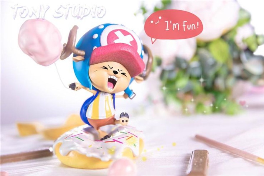 Anime TONY Studio One Piece Gk Figures | [Pre-Order] One Piece Gk Figures - Chopper With Doughnut And Cotton Candy Gk1509 | Gk Figure