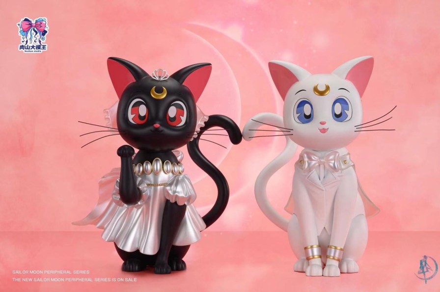 Anime Roshan Studio Sailor Moon Gk Figures | [Pre-Order] Sailor Moon Gk Figures - Luna And Artemis Gk1509 | Gk Figure