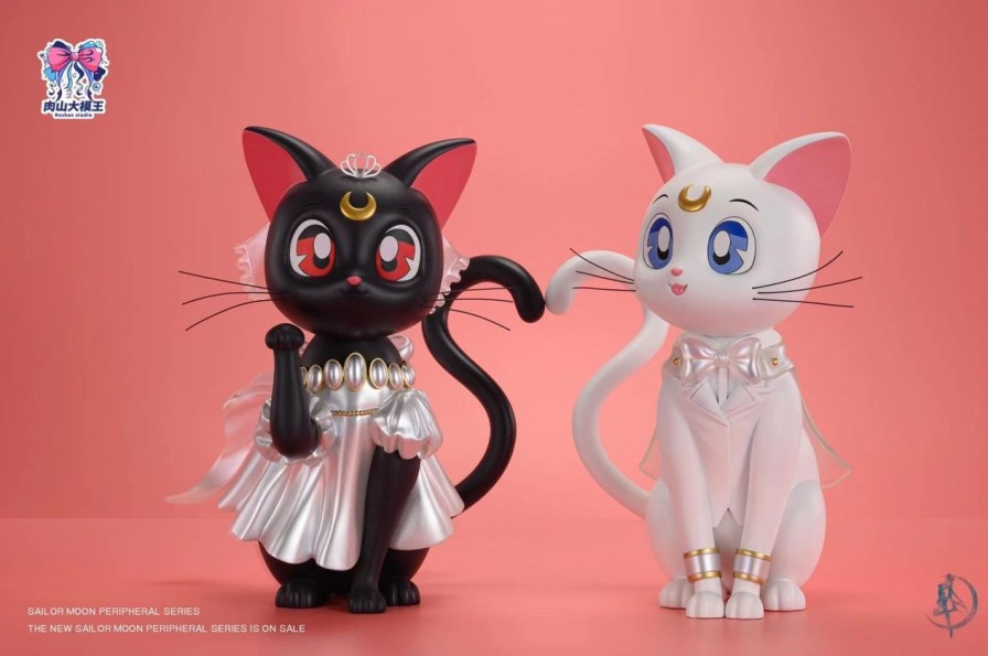 Anime Roshan Studio Sailor Moon Gk Figures | [Pre-Order] Sailor Moon Gk Figures - Luna And Artemis Gk1509 | Gk Figure