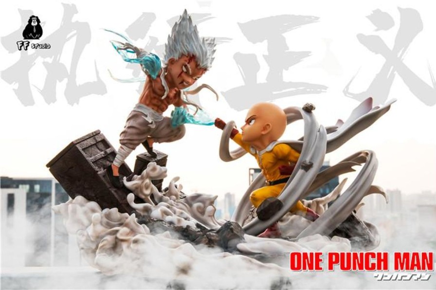 Anime FF Studio One Punch Man Gk Figures | [Pre-Order] One Punch Man Gk Figures - Saitama Vs Garou Gk1509 | Gk Figure