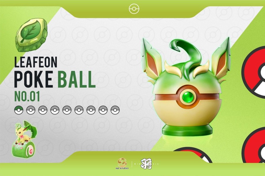 Anime HZ Studio Pokemon Gk Figures | [Pre-Order] Pokemon Gk Figures - Leafeon Pokeball Gk1509 | Gk Figure