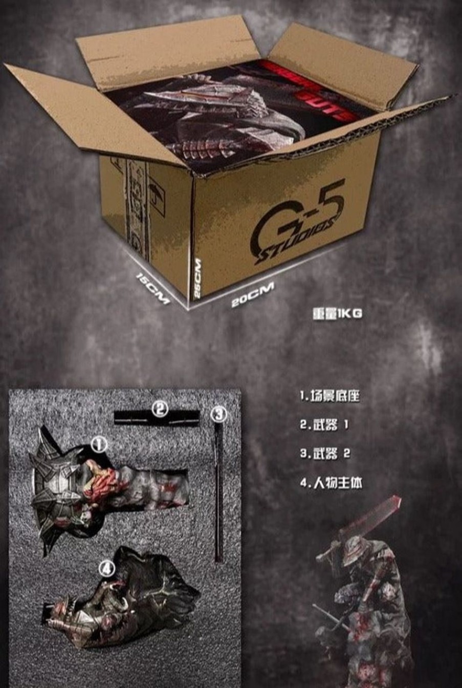 Anime G5 Studios Berserk Gk Figures | [Instock] Berserk Gk Figures - Berserk Guts Berserk Gk Figure Gk1509 | Gk Figure