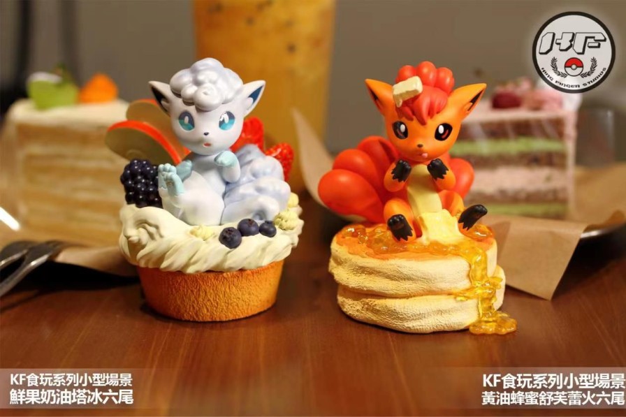 Anime King Finger Studio  Pokemon Gk Figures | [Pre-Order] Pokemon Gk Figures - Desserts Series Vulpix And Alola Vulpix Gk1509 | Gk Figure