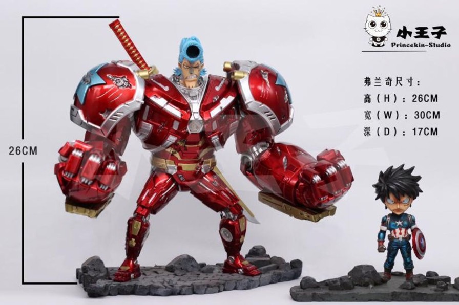 Anime Princekin Studio One Piece Gk Figures | [Instock] One Piece Gk Figures - Franky Cosplay Hulkbuster - Avenger Series Gk1509 | Gk Figure