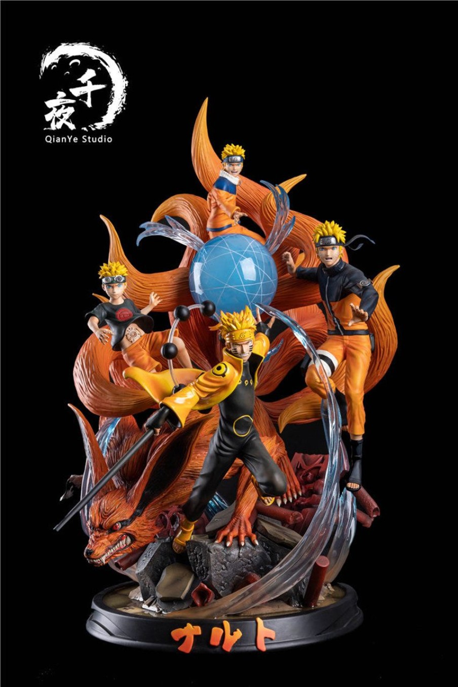 Anime Qian Ye Studio Naruto Gk Figures | [Pre-Order] Naruto Gk Figures - Qian Ye Naruto Uzumaki Naruto And Kurama Gk1509 | Gk Figure