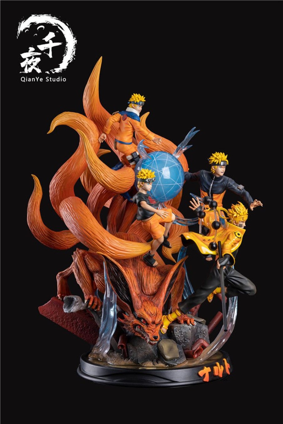 Anime Qian Ye Studio Naruto Gk Figures | [Pre-Order] Naruto Gk Figures - Qian Ye Naruto Uzumaki Naruto And Kurama Gk1509 | Gk Figure