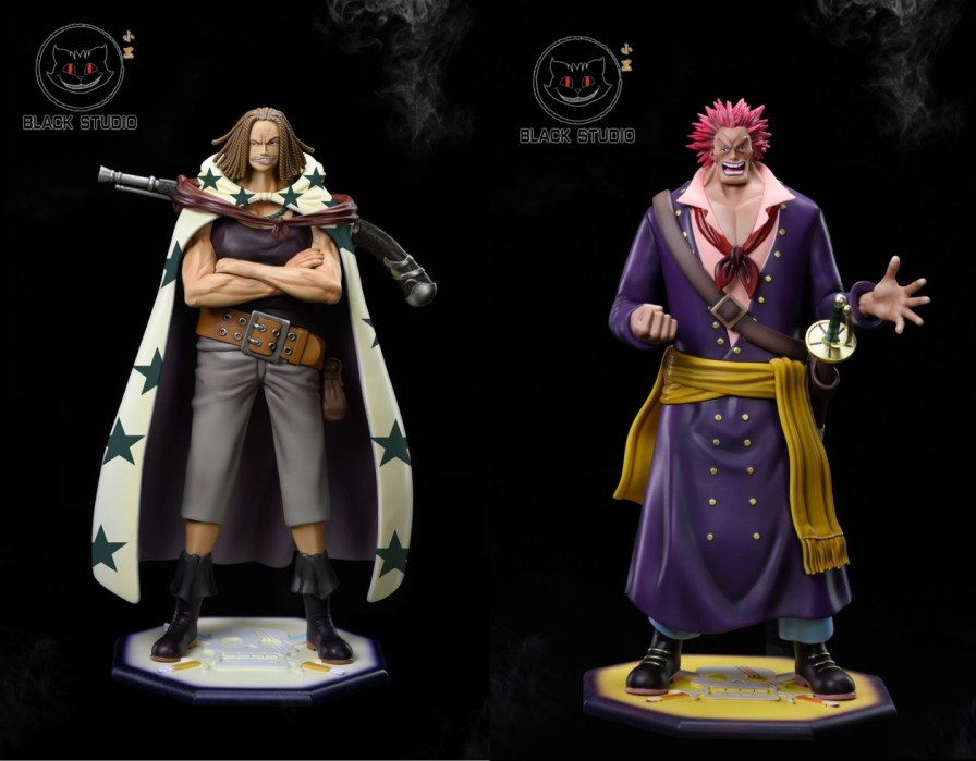 Anime Black Studio One Piece Gk Figures | [Pre-Order] One Piece Gk Figures - Black Red Hair Pirates Yasopp And Rockstar Gk1509 | Gk Figure