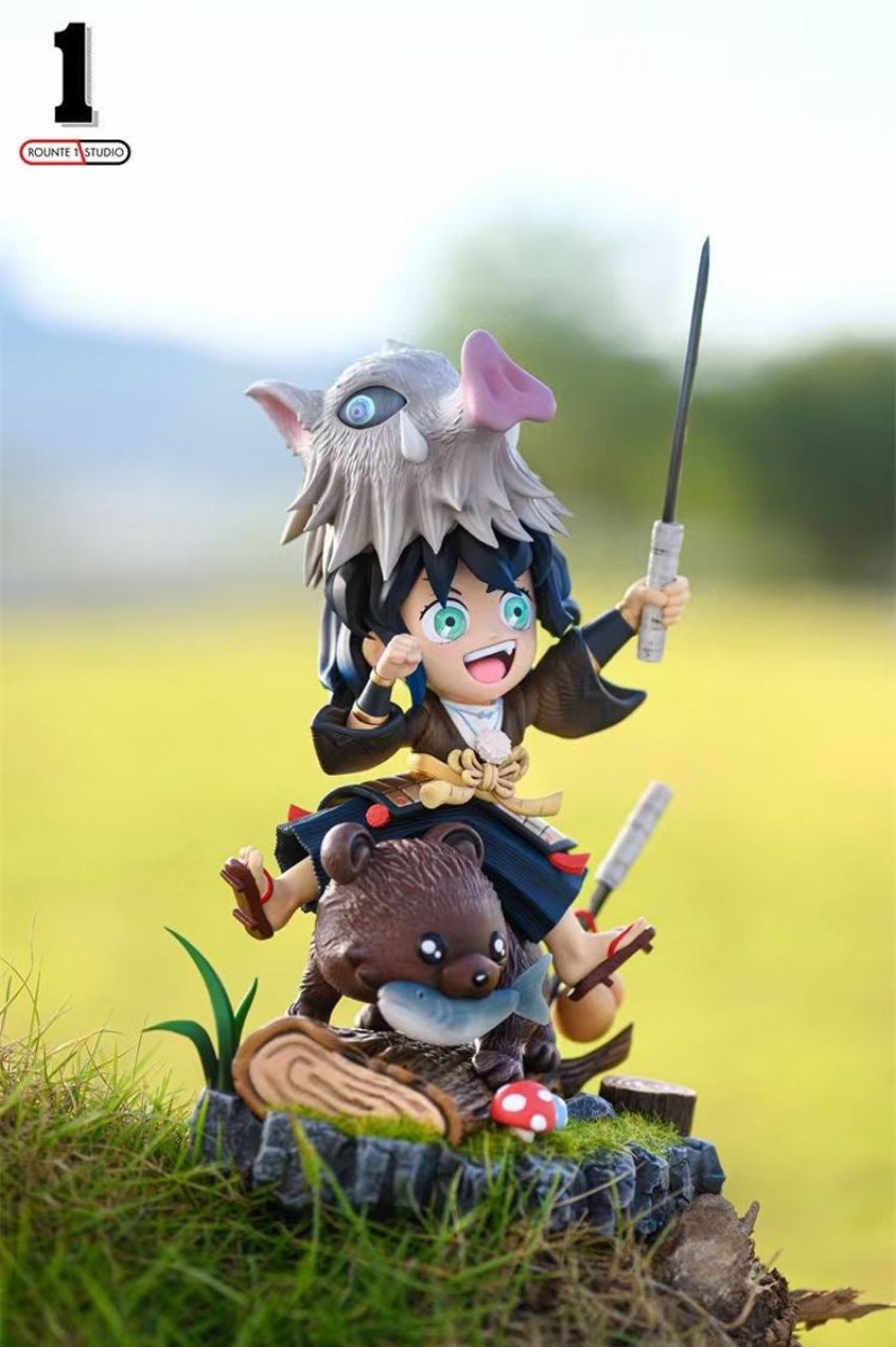 Anime Route 1 Studio Demon Slayer Gk Figures | [Pre-Order] Demon Slayer Gk Figures - Route 1 Inosuke Cosplay Jungle King Gk1509 | Gk Figure