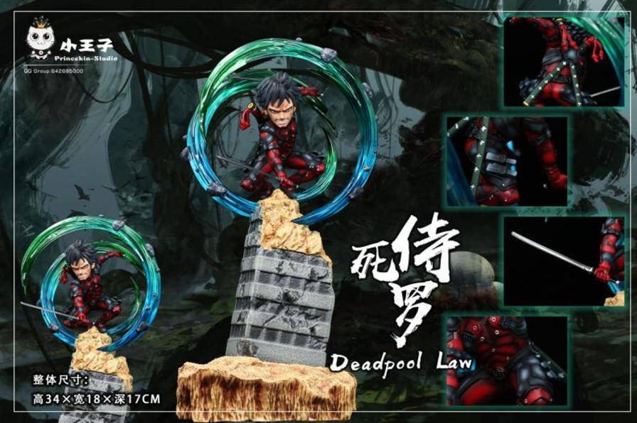 Anime Princekin Studio One Piece Gk Figures | [Instock] One Piece Gk Figures - One Piece Law Cosplay Deadpool Gk1509 | Gk Figure