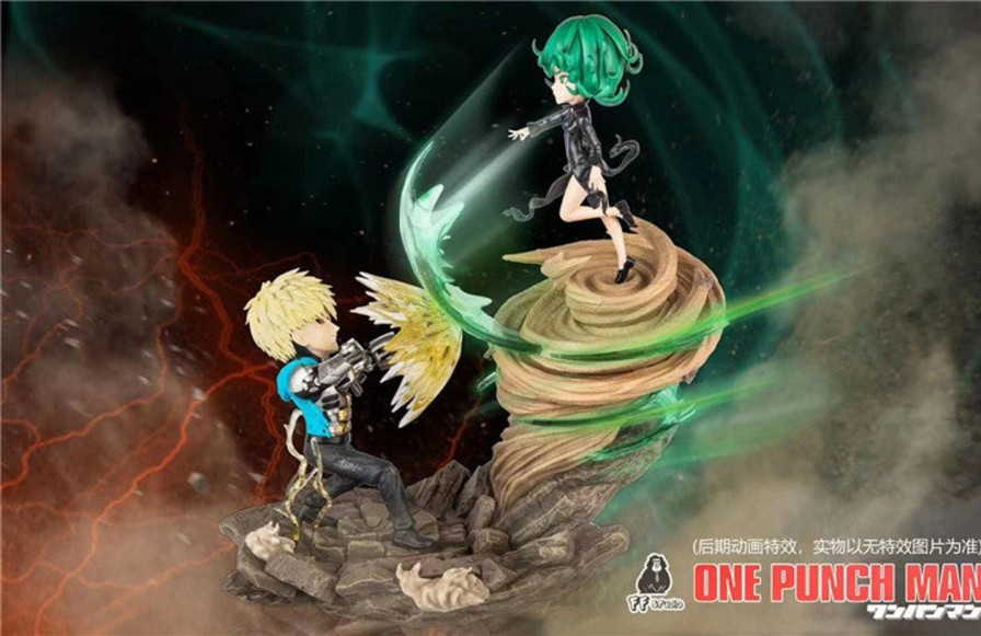 Anime FF Studio One Punch Man Gk Figures | [Pre-Order] One Punch Man Gk Figures - Ff One Punch Man Genos Vs Tatsumaki Gk1509 | Gk Figure