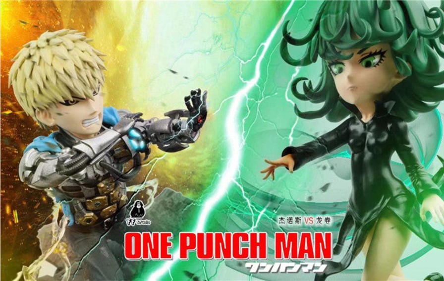 Anime FF Studio One Punch Man Gk Figures | [Pre-Order] One Punch Man Gk Figures - Ff One Punch Man Genos Vs Tatsumaki Gk1509 | Gk Figure