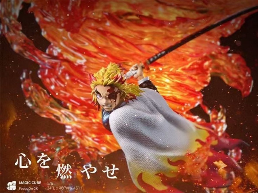 Anime Magic Cube Studio  Demon Slayer Gk Figures | [Pre-Order] Demon Slayer Gk Figures - Magic Cube Flame Pillar Rengoku Kyojuro Gk1509 | Gk Figure