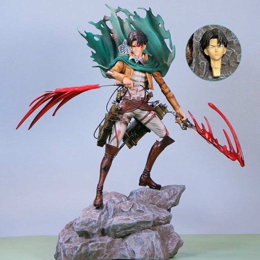 Anime GK Figure Attack On Titan Gk Figures | Attack On Titan Gk Figures - Levi Ackerman Sword Blood Action Figure | Gk Figure