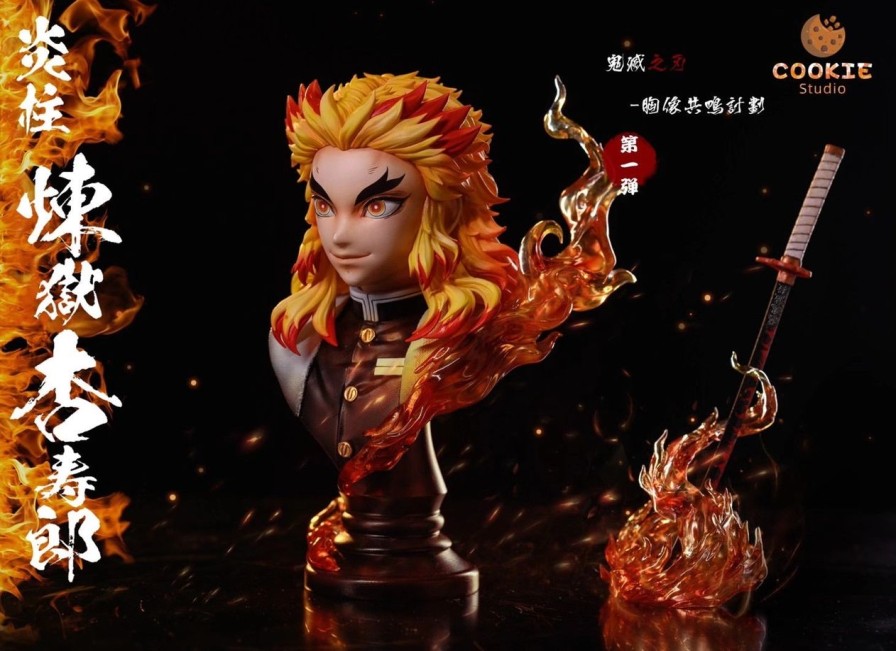 Anime Cookie Studio Demon Slayer Gk Figures | [Instock] Demon Slayer Gk Figures - Flame Pillar Rengoku Kyojuro Gk1509 | Gk Figure