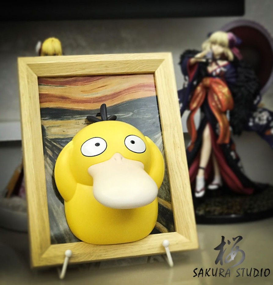 Anime Sakura Studio Pokemon Gk Figures | [Instock] Pokemon Gk Figures - Psyduck Photo Frame Gk1509 | Gk Figure