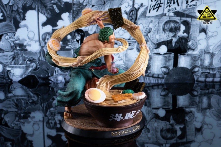 Anime Tremendous Bomb Studio One Piece Gk Figures | [Pre-Order] One Piece Gk Figures - Zoro Eating Ramen Gk1509 | Gk Figure