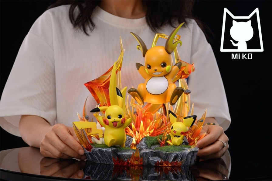 Anime Miko Studio Pokemon Gk Figures | [Pre-Order] Pokemon Gk Figures - Raichu Evolution Series Gk1509 | Gk Figure