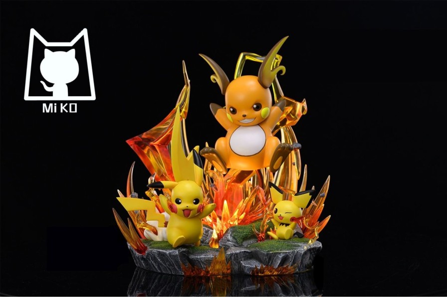 Anime Miko Studio Pokemon Gk Figures | [Pre-Order] Pokemon Gk Figures - Raichu Evolution Series Gk1509 | Gk Figure