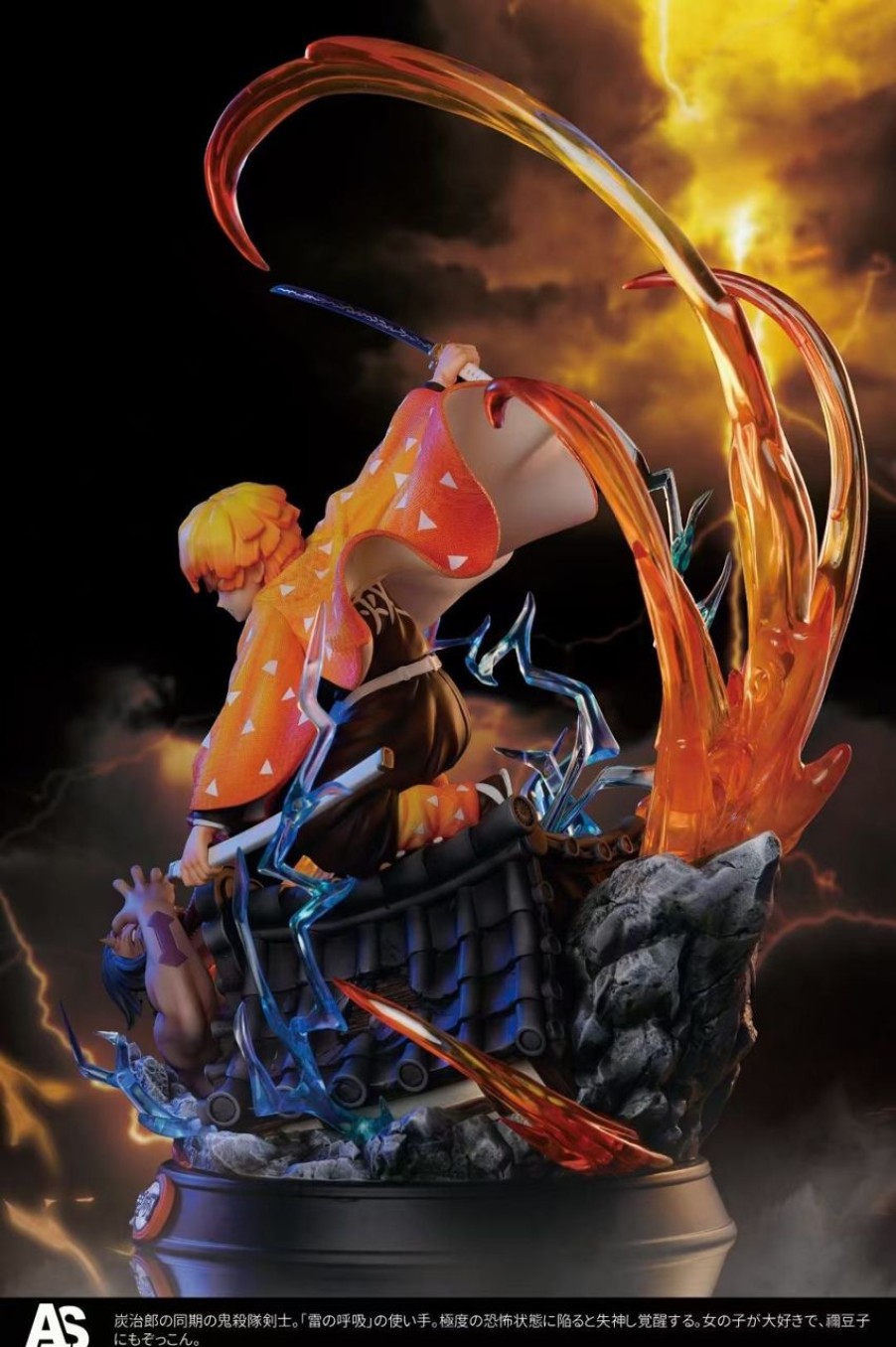 Anime Art Stone Studios Demon Slayer Gk Figures | [Pre-Order] Demon Slayer Gk Figures - Art Stone Thunder Breathing Agatsuma Zenitsu Gk1509 | Gk Figure