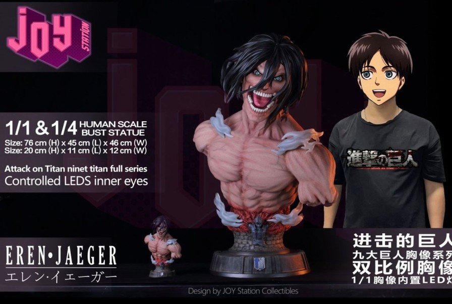 Anime GK Figure Attack On Titan Gk Figures | [Pre-Order] Attack On Titan Gk Figures - Joy Station Collection - Attack Titan Eren Yeager Gk1509 | Gk Figure